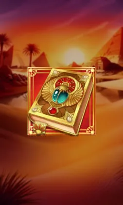 Slot-Cover mit Skarabäus vor Wüstenhimmel